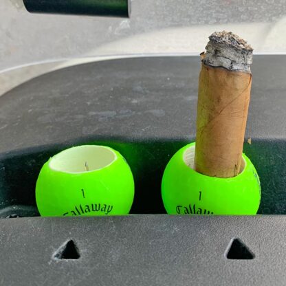 Cigar Balls fit in standard golf cart ball holders